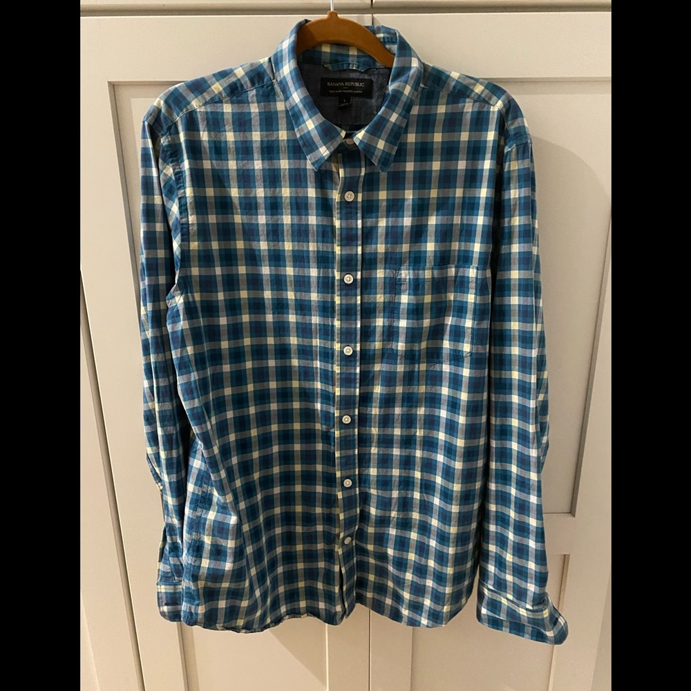 Banana Republic Soft Wash Cotton ShirtEUC L Plaid
